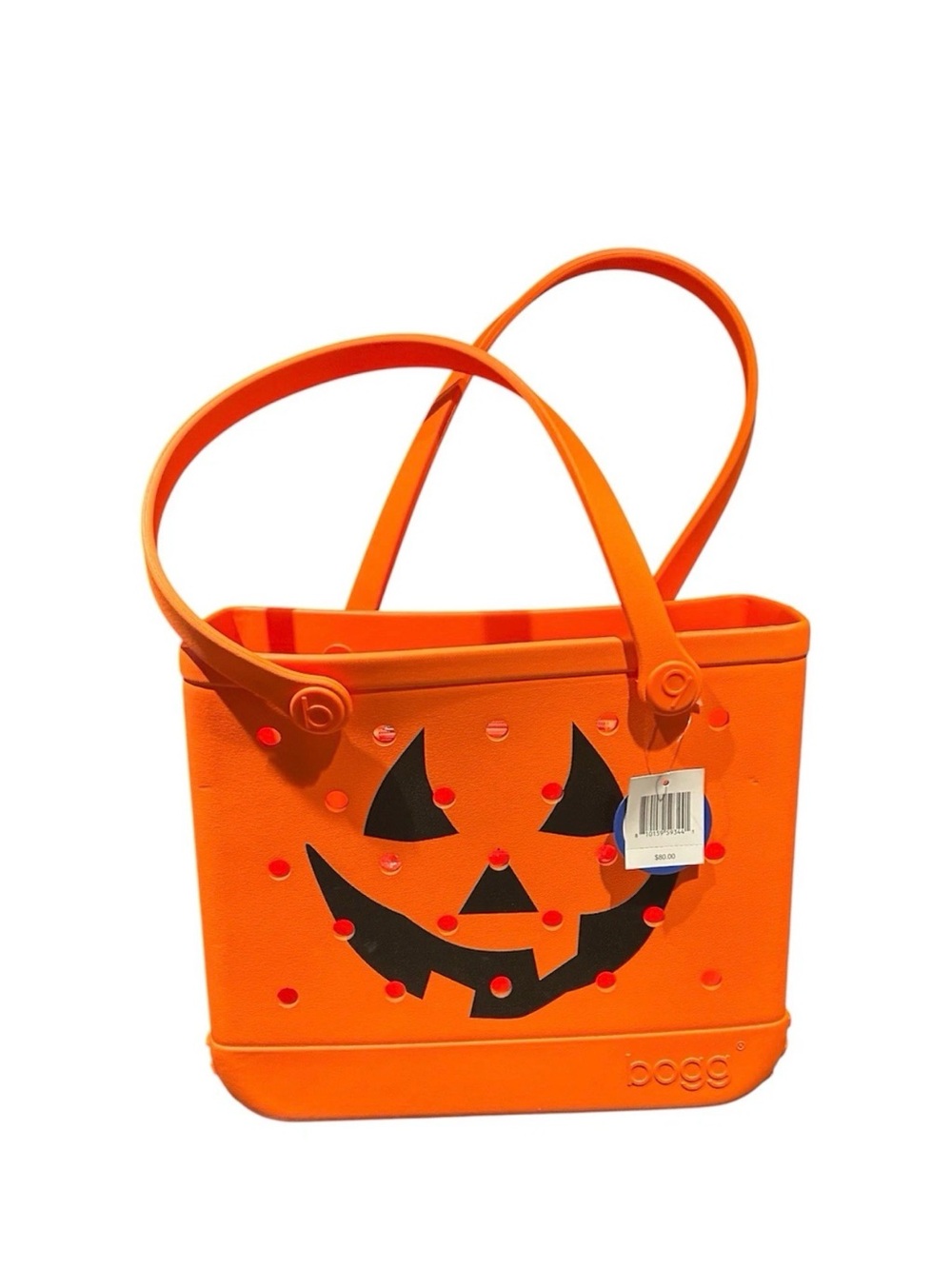 BOGG BAG Orange Pumpkin Face Tote - Picture 3 of 6